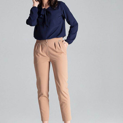 Long Sleeve Blouse with Decorative Neck Tie - MimiStylez