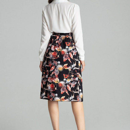 Sapphire Wrap-Front Midi Skirt with Pleated Waist & Buckle - MimiStylez