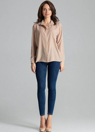 Simple Long Sleeve Shirt with Button Fastening and Chest Pocket - MimiStylez