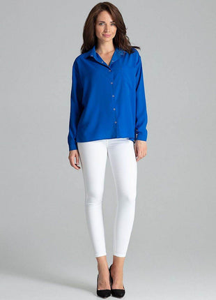 Simple Long Sleeve Shirt with Button Fastening and Chest Pocket - MimiStylez