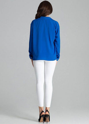 Simple Long Sleeve Shirt with Button Fastening and Chest Pocket - MimiStylez