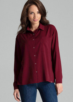 Simple Long Sleeve Shirt with Button Fastening and Chest Pocket - MimiStylez