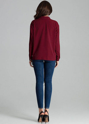 Simple Long Sleeve Shirt with Button Fastening and Chest Pocket - MimiStylez