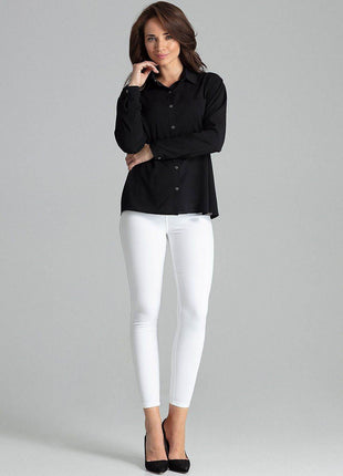 Simple Long Sleeve Shirt with Button Fastening and Chest Pocket - MimiStylez