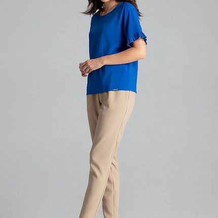 Elegant Blouse – Raglan Sleeves & Half-Round Neckline - MimiStylez