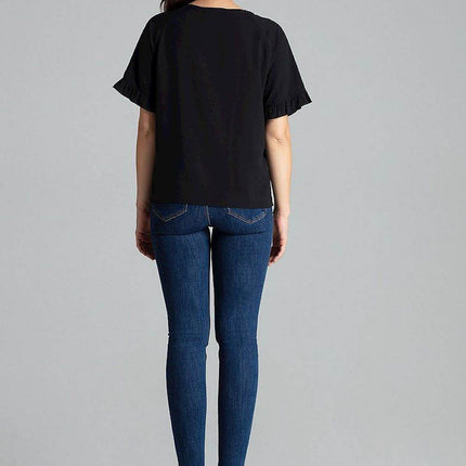 Elegant Blouse – Raglan Sleeves & Half-Round Neckline - MimiStylez