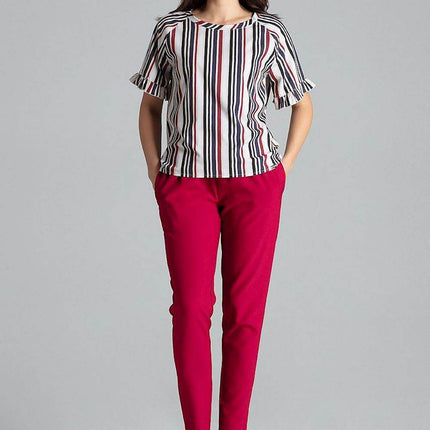 Elegant Blouse – Raglan Sleeves & Half-Round Neckline - MimiStylez