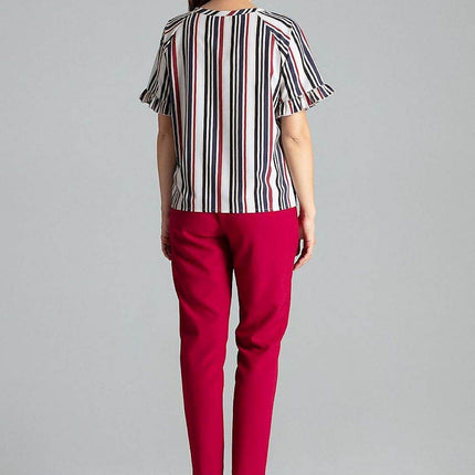 Elegant Blouse – Raglan Sleeves & Half-Round Neckline - MimiStylez