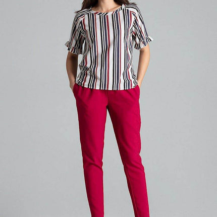 Elegant Blouse – Raglan Sleeves & Half-Round Neckline - MimiStylez