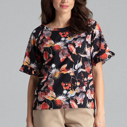 Elegant Blouse – Raglan Sleeves & Half-Round Neckline - MimiStylez