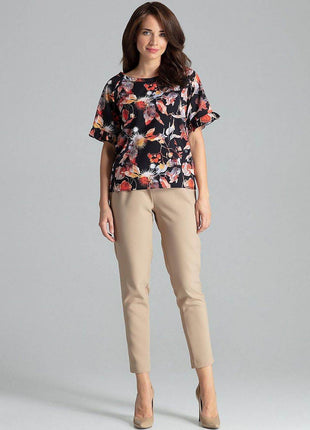 Elegant Blouse – Raglan Sleeves & Half-Round Neckline - MimiStylez
