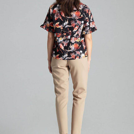 Elegant Blouse – Raglan Sleeves & Half-Round Neckline - MimiStylez