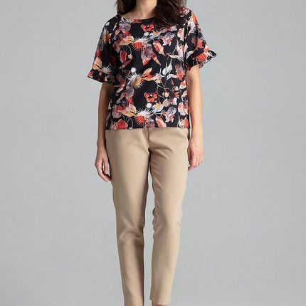 Elegant Blouse – Raglan Sleeves & Half-Round Neckline - MimiStylez