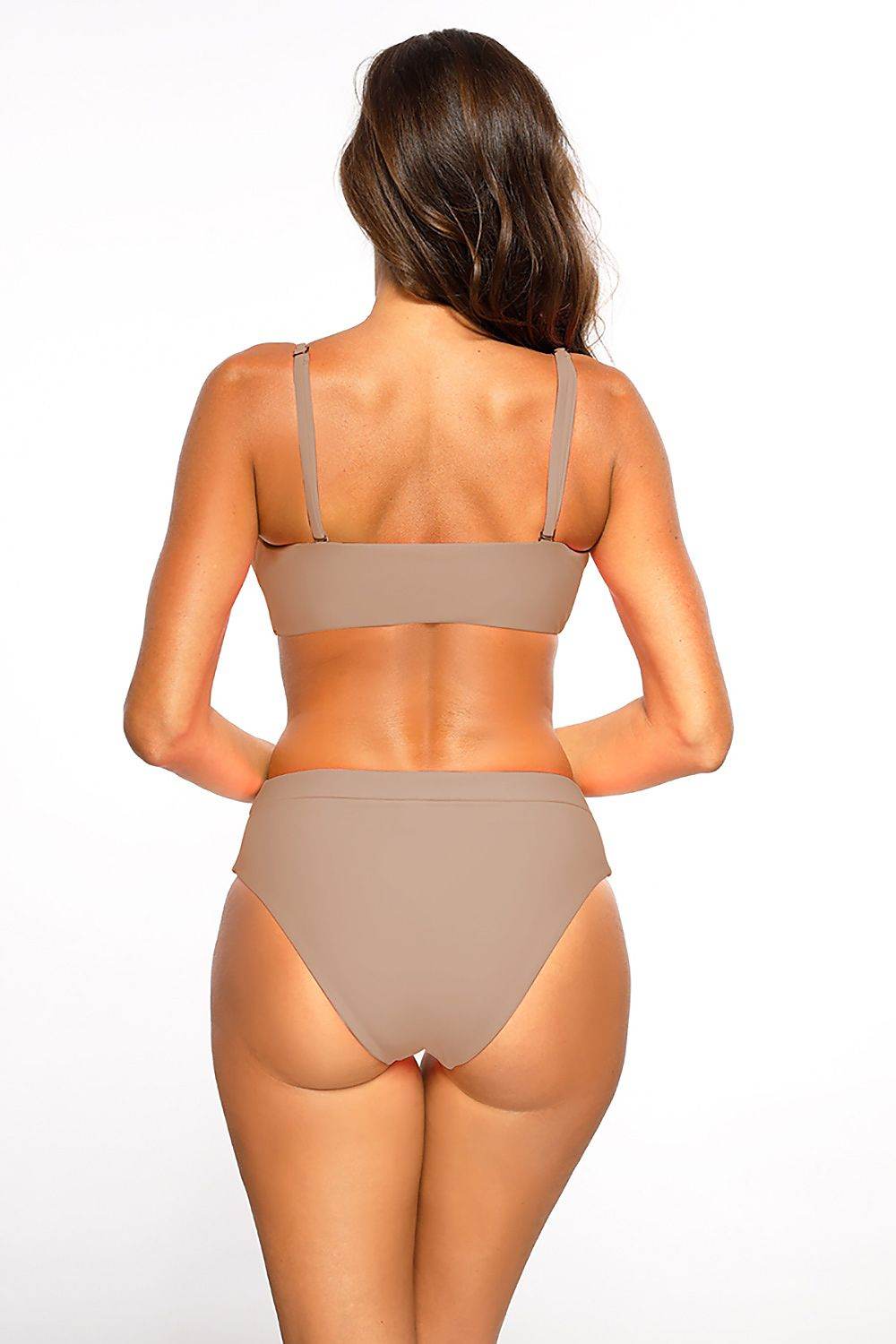 2-Piece High-Cut Swimsuit with Removable Padding – Fashion Top Style – Italian Fabric - MimiStylez