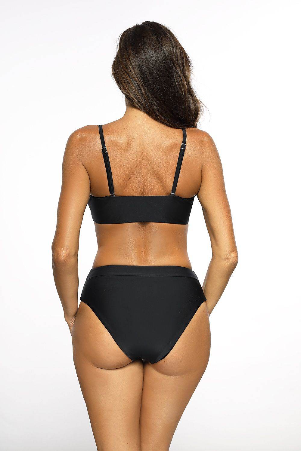 2-Piece High-Cut Swimsuit with Removable Padding – Fashion Top Style – Italian Fabric - MimiStylez