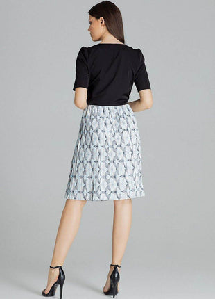 Patterned Short Shirt with Heart Neckline & Tie Front - MimiStylez