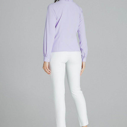 Elegant White Straight Shirt with Pleated Cuffs & Frill Detail - MimiStylez