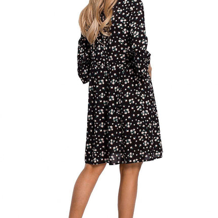 Classic Summer Dress with Adjustable Frill Sleeves and Covered Zip - MimiStylez