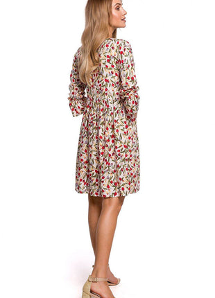 Classic Summer Dress with Adjustable Frill Sleeves and Covered Zip - MimiStylez