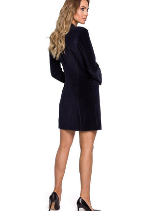 Fitted Cotton Blazer-Style Dress - MimiStylez