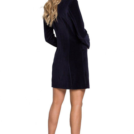 Fitted Cotton Blazer-Style Dress - MimiStylez