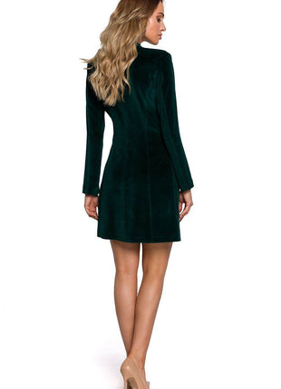 Fitted Cotton Blazer-Style Dress - MimiStylez