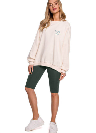 Soft Short Sports Cotton Leggings with Elastic Waist - MimiStylez