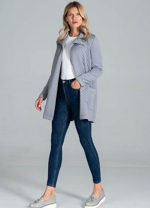 Short Quilted Belted Coat with Collar & Patch Pockets – Unlined - MimiStylez