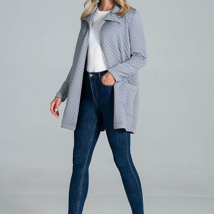 Short Quilted Belted Coat with Collar & Patch Pockets – Unlined - MimiStylez