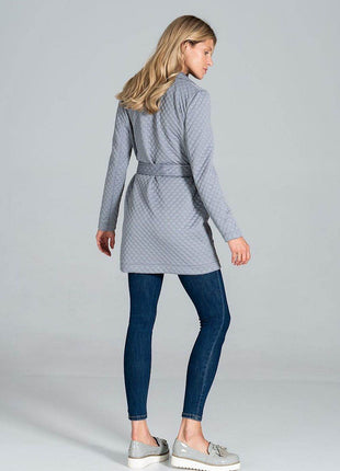 Short Quilted Belted Coat with Collar & Patch Pockets – Unlined - MimiStylez