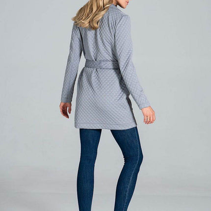 Short Quilted Belted Coat with Collar & Patch Pockets – Unlined - MimiStylez