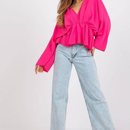 Women's Flowing Blouse with Statement Sleeves - MimiStylez