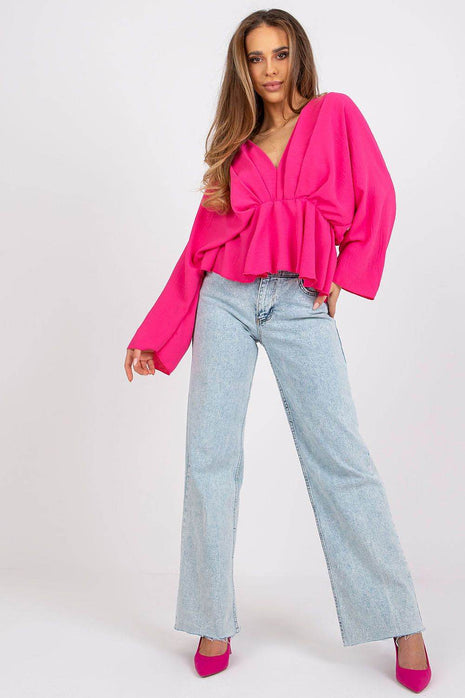 Women's Flowing Blouse with Statement Sleeves - MimiStylez