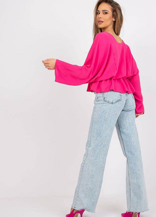 Women's Flowing Blouse with Statement Sleeves - MimiStylez