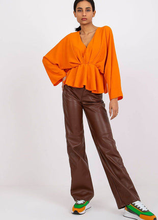 Women's Flowing Blouse with Statement Sleeves - MimiStylez