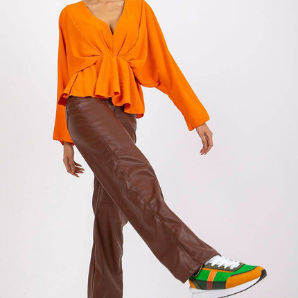 Women's Flowing Blouse with Statement Sleeves - MimiStylez