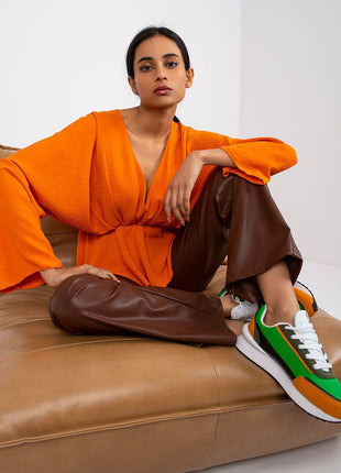 Women's Flowing Blouse with Statement Sleeves - MimiStylez