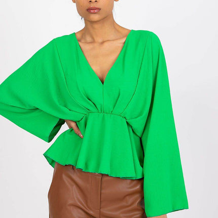 Women's Flowing Blouse with Statement Sleeves - MimiStylez