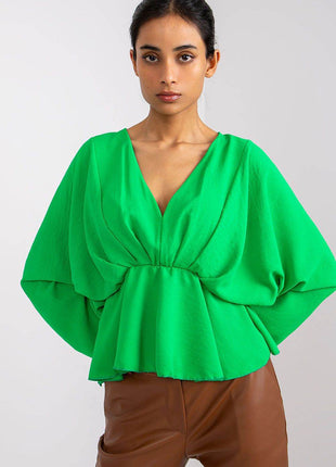 Women's Flowing Blouse with Statement Sleeves - MimiStylez