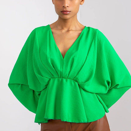 Women's Flowing Blouse with Statement Sleeves - MimiStylez