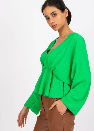 Women's Flowing Blouse with Statement Sleeves - MimiStylez