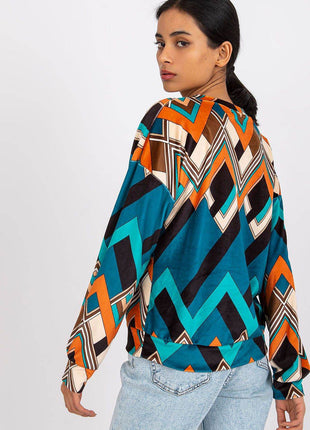 Women's Floral Long Sleeve Blouse in Patterned Fabric - MimiStylez