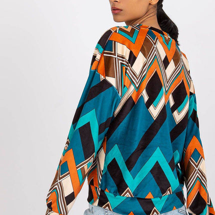 Women's Floral Long Sleeve Blouse in Patterned Fabric - MimiStylez