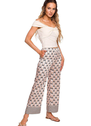 Summer Shoulder-Baring Cotton Blouse with Front Interlace Detail - MimiStylez