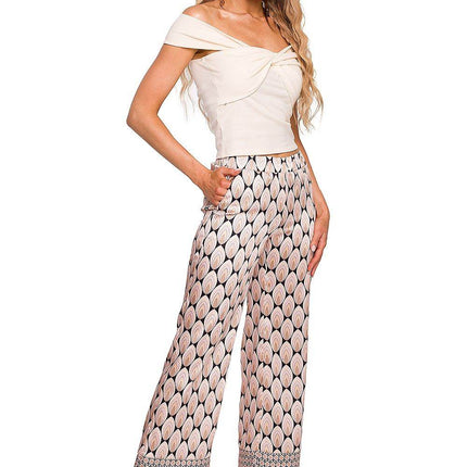Summer Shoulder-Baring Cotton Blouse with Front Interlace Detail - MimiStylez