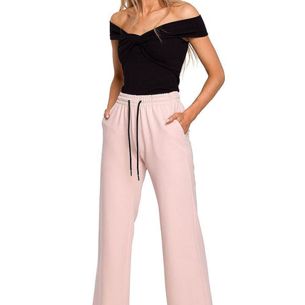Summer Shoulder-Baring Cotton Blouse with Front Interlace Detail - MimiStylez