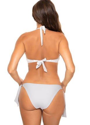 2-Piece Push-Up Bikini with Side-Gathered Bra & Tie Bottoms – Italian Fabric - MimiStylez