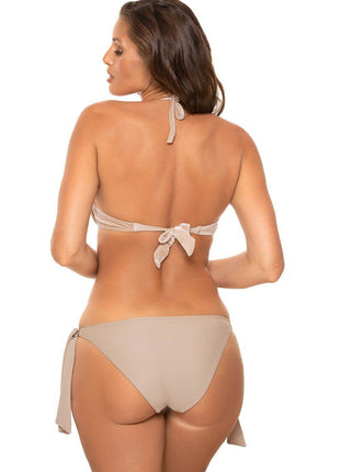 2-Piece Push-Up Bikini with Side-Gathered Bra & Tie Bottoms – Italian Fabric - MimiStylez