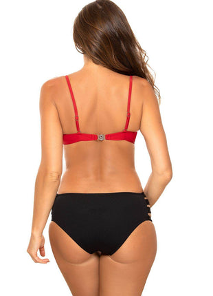 2-Piece Push-Up Bikini with Underwire Support – Patterned Bottoms & Italian Fabric - MimiStylez