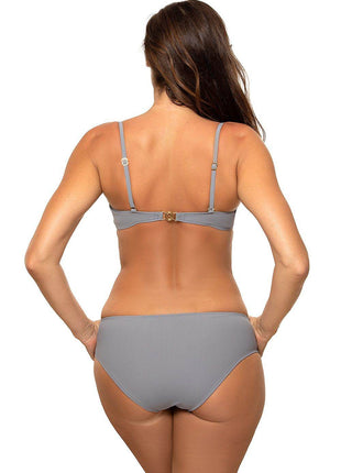 Elegant 2-Piece Bardot Swimsuit with Push-Up Effect - MimiStylez